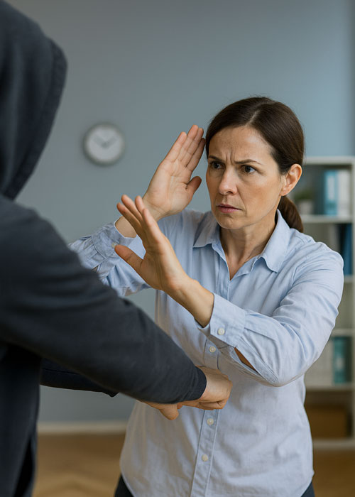 agression cabinet autodefense
