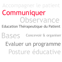 Liste d'objectifs d'éducation thérapeutique du patient : communiquer