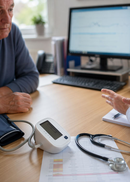 Suivi hypertension en soins primaires, consultation médecine générale