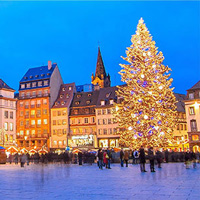 Le marché de Noël à Strasbourg et sapin place Kléber